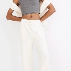 Textured Waffle Straight Sweatpants